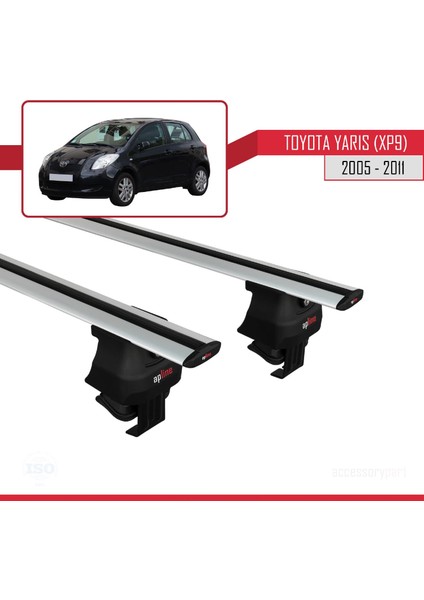 Toyota Yaris / Vitz (Xp9) 2005-2011 Arası ile Uyumlu Ace-4 Ara Atkı Tavan Barı Gri fırsatları