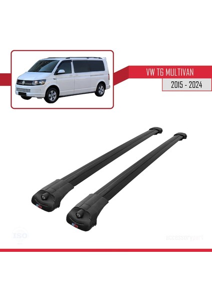 Volkswagen Multivan (T6) 2015 ve Sonrası ile Uyumlu Ace-1 Ara Atkı Tavan Barı Siyah