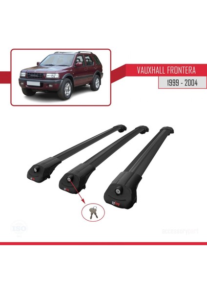 Vauxhall Frontera 1999-2004 Arası ile Uyumlu Ace-1 Ara Atkı Tavan Barı Siyah 3 Adet Bar fırsatları