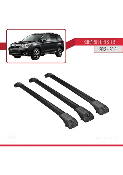 Subaru Forester 2013-2018 Arası ile Uyumlu Ace-1 Ara Atkı Tavan Barı Siyah 3 Adet Bar modelleri