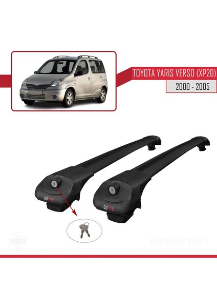 Toyota Yaris Verso (XP20) 2000-2005 Arası ile Uyumlu Ace-1 Ara Atkı Tavan Barı Siyah fırsatları