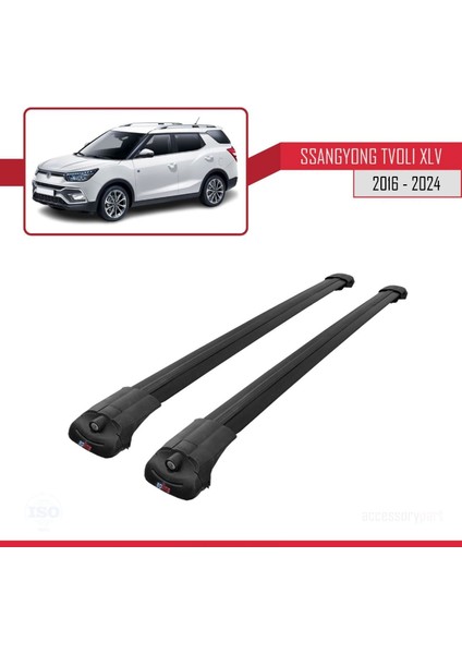 Ssangyong Tivoli Xlv 2016 ve Sonrası ile Uyumlu Ace-1 Ara Atkı Tavan Barı Siyah