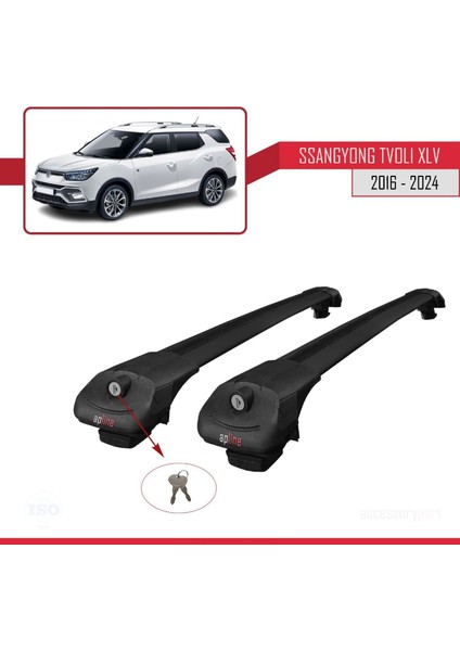 Ssangyong Tivoli Xlv 2016 ve Sonrası ile Uyumlu Ace-1 Ara Atkı Tavan Barı Siyah