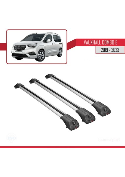 Vauxhall Combo E 2019-2023 Arası ile Uyumlu Ace-1 Ara Atkı Tavan Barı Gri 3 Adet Bar modelleri