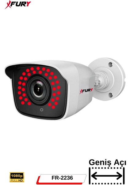 6 Kamera Geniş Açı 1080P Full Hd Görüntü 36 LED Gece Görüşlü-Su Geçirmez Güvenlik Kamera Seti 500 GB
