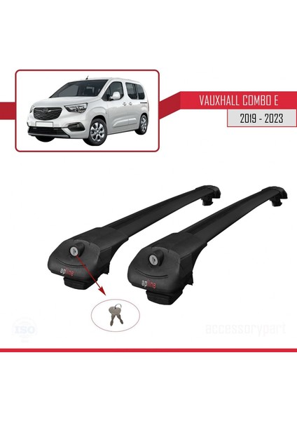Vauxhall Combo E 2019-2023 Arası ile Uyumlu Ace-1 Ara Atkı Tavan Barı Siyah fırsatları