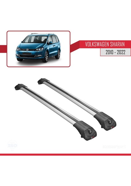Volkswagen Sharan 2010-2022 Arası ile Uyumlu Ace-1 Ara Atkı Tavan Barı Gri