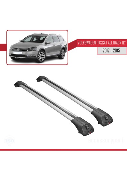 Vw Passat Alltrack B7 2012-2015 Arası ile Uyumlu Ace-1 Ara Atkı Tavan Barı Gri