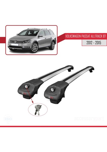 Vw Passat Alltrack B7 2012-2015 Arası ile Uyumlu Ace-1 Ara Atkı Tavan Barı Gri