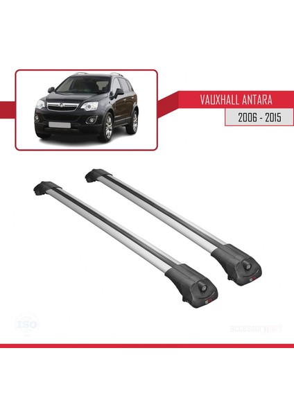 Vauxhall Antara 2006-2015 Arası ile Uyumlu Ace-1 Ara Atkı Tavan Barı Gri modelleri