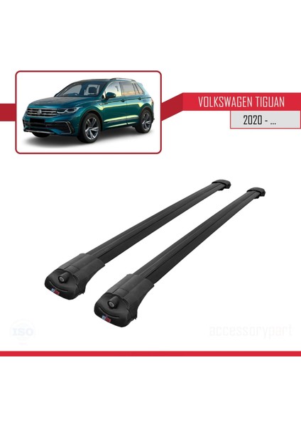 Volkswagen Tiguan 2020-2023 Arası ile Uyumlu Ace-1 Ara Atkı Tavan Barı Siyah