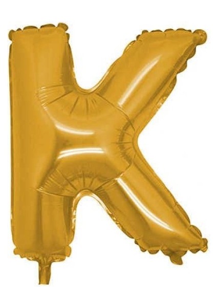 K Harf Altın Folyo Balon 40 Inc 100 cm