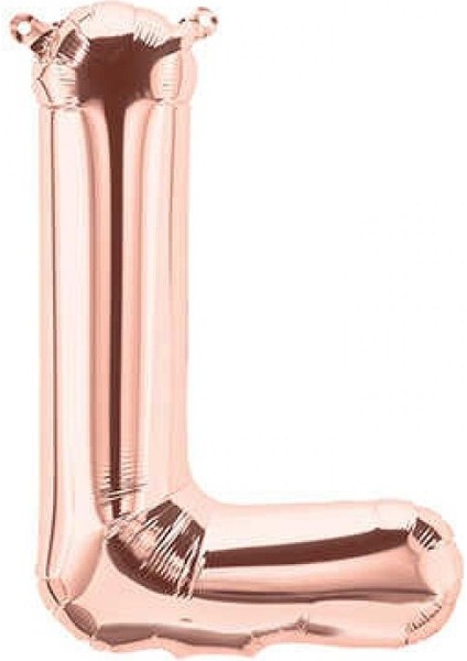 L Harfi Rose Gold Folyo Balon 34 Inç 80 cm
