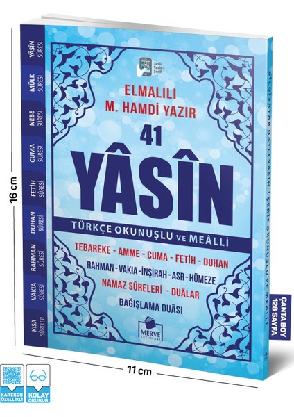 41 Yasin Çanta Boy Türkçe Okunuşlu Ve Mealli Mavi