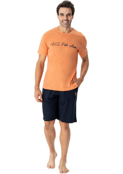 18774 Erkek Yuvarlak Yaka Kısa Kollu Şortlu Pijama Takımı