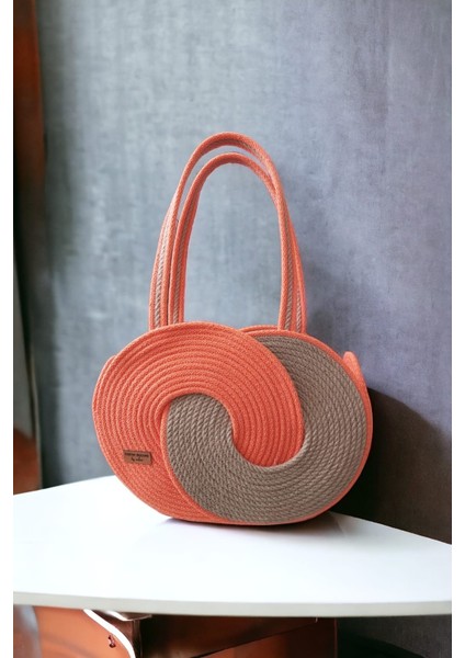 Hasır Çanta Günlük Omuz Çantası El Emeği Handmade Tasarım Tarz Yaz MODA-YÜK.25CMXEN.35CM