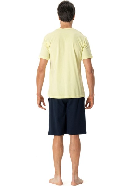 18774 Erkek Yuvarlak Yaka Kısa Kollu Şortlu Pijama Takımı fiyatları