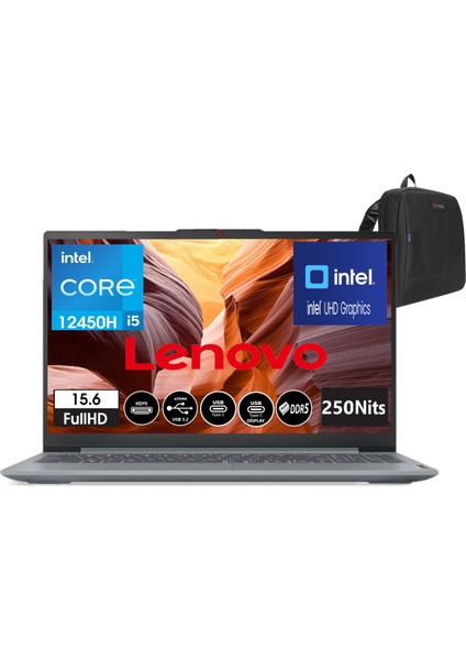 Ideapad Slim 3 15IAH8 Intel Core I5 12450H 16GB Ddr5 256GB SSD Intel UHD Graphics 15.6" Fhd Windows11Pro Dizüstü Bilgisayar 883ER00AXTR09+WEBLEGELSINÇANTA