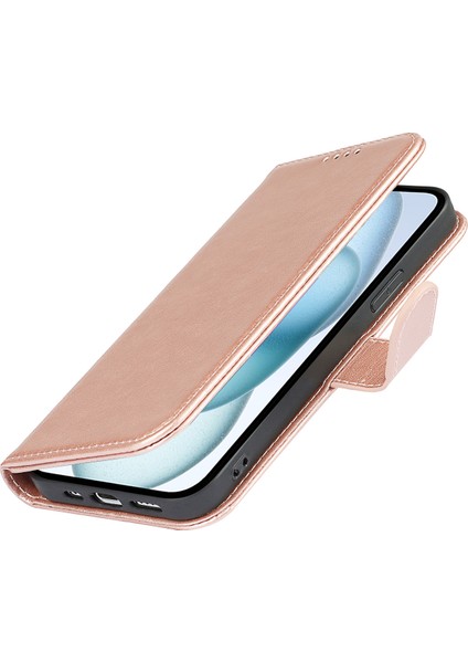 iPhone 15 Plus Cover R61 Doku Deri Telefon Kılıfı (Yurt Dışından)