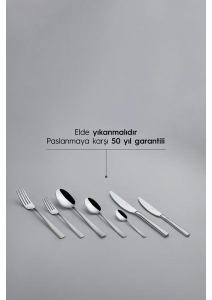 Deniz Saten 12 Kişilik 84 Parça Deri Kutulu Çatal Kaşık Bıçak Takımı