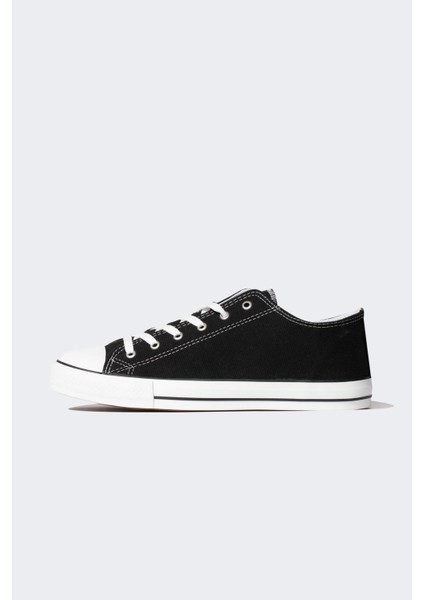 Erkek Düz Taban Bağcıklı Keten Sneaker A7524AXNS