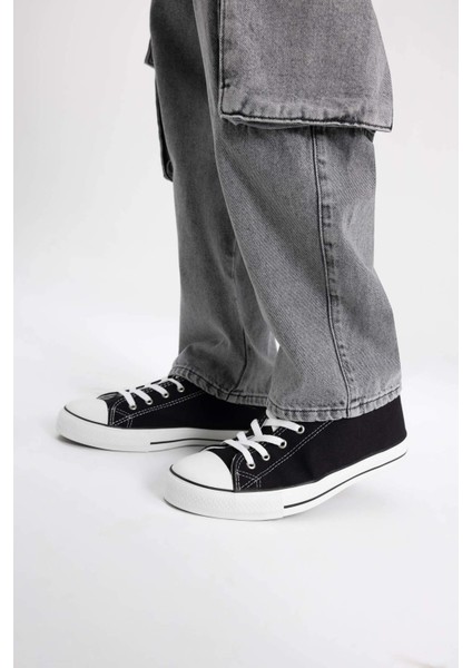 Erkek Düz Taban Bağcıklı Keten Sneaker A7524AXNS modelleri