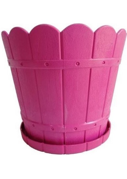 Büyük Saksı Yuvarlak (Pembe)