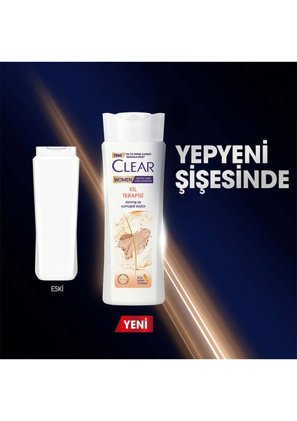 Women Kepeğe Karşı Etkili Şampuan Kil Terapisi 350 ml x3