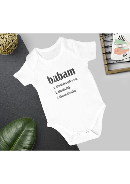 Bebek Ekru Organik Annem ve Babam Yazılı Kısa Kol Body 2'li Set Annem Babam modelleri