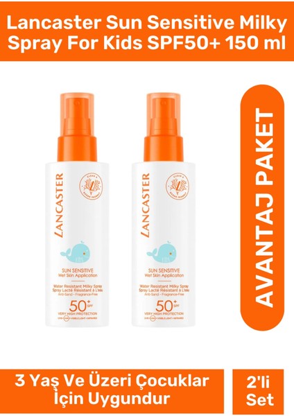 Sun Sensitive Milky Spray For Kids SPF50+ 2 Adet 150 ml