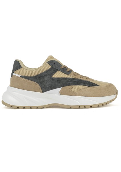 Ziya, Erkek Hakiki Deri Sneaker 14150Z0009 Bej