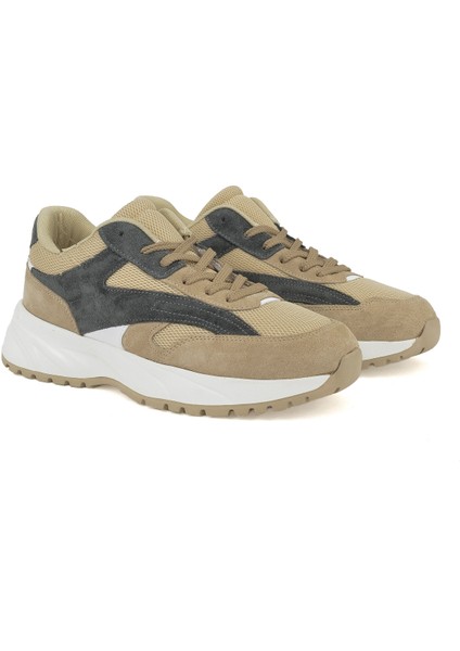 Ziya, Erkek Hakiki Deri Sneaker 14150Z0009 Bej