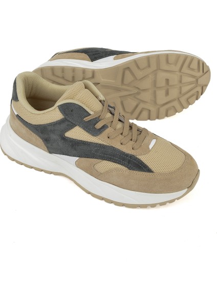 Ziya, Erkek Hakiki Deri Sneaker 14150Z0009 Bej