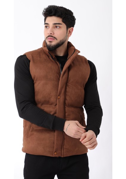 Geniş Dikişli Süet Yelek Hakim Yaka Bl 1546-1 fiyatları