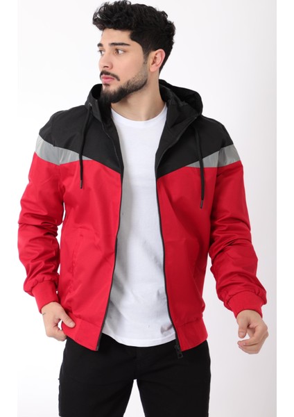 Bill Üçgen Parçalı Kapşonlu Mevsimlik Mont 1220