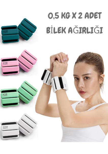 Profesyonel El ve Ayak Bilek Ağırlığı - Ağırlıklı Bileklik 500 gr x 2 Adet Pembe modelleri