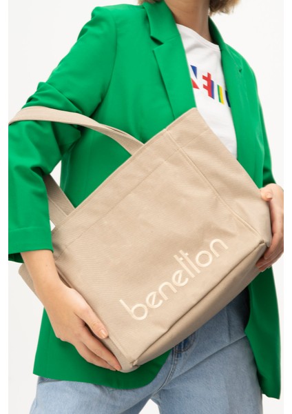 Benetton Kadın Kol Çantası Kum BNT1163