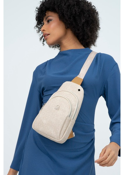 Benetton Kadın Vücut Çantası Bej-Camel BNT1286