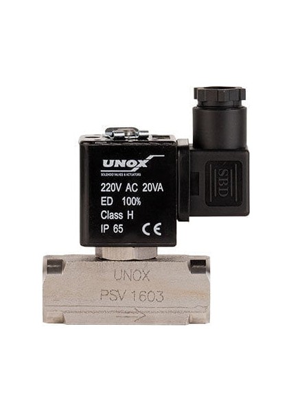 220 V Ac Paslanmaz Takoz Gövde Solenoid Valf Normalde Kapalı 1/4"(0-25 BAR)
