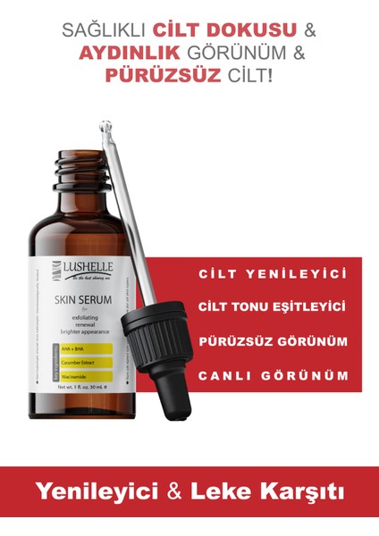 Peeling Cilt Serumu - Aha, Bha ve Salatalık Özlü 30 ml