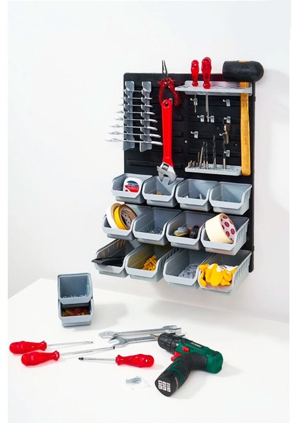 Duvar Panel Seti 43 Parça Hobi Garaj Set Avadanlık Combo Set
