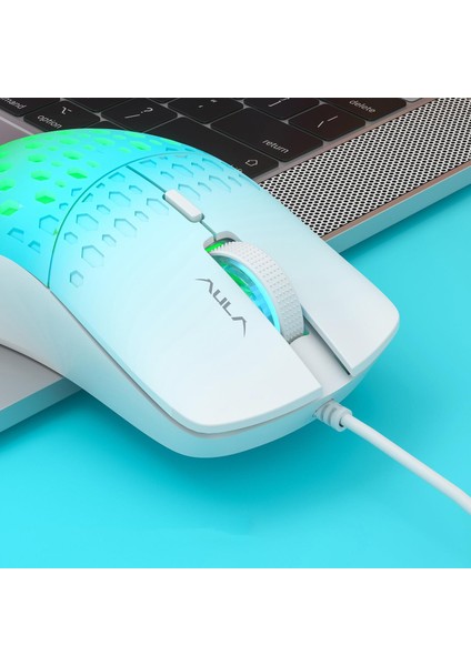 S11 Pro 3600DPI Rgb Optik Gaming Mouse Yeşil