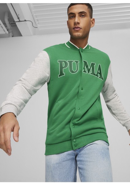 67897186 Puma Squad Track Jacket Yeşil Erkek Kapüşon Yaka Regular Fit Sweatshirt