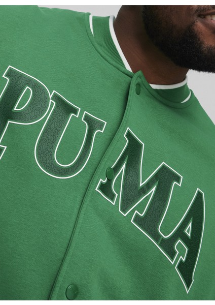 67897186 Puma Squad Track Jacket Yeşil Erkek Kapüşon Yaka Regular Fit Sweatshirt