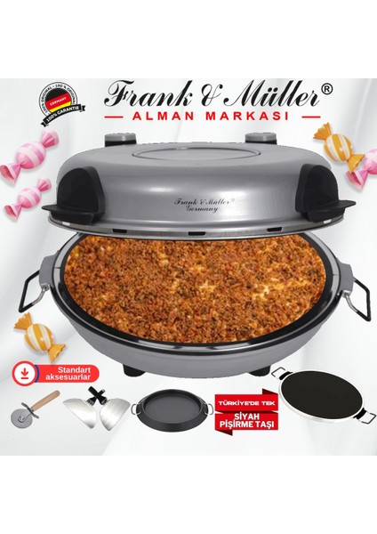 Frank & Müller Germany | Taş Fırın | Gri GRİLL , LAHMACUN ve PİZZA MAKİNESİ