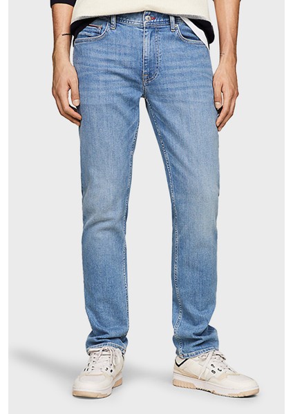 Tommy Hilfiger Streç Pamuklu Straight Fit Jeans Erkek Kot Pantolon MW0MW33944 1AA