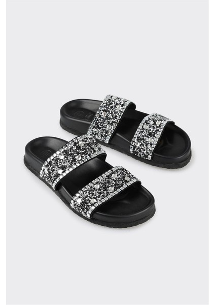 Siyah Deri Kadın Terlik fiyatları