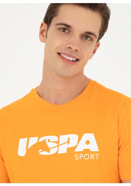 Bisiklet Yaka Turuncu Erkek T-Shirt Monro