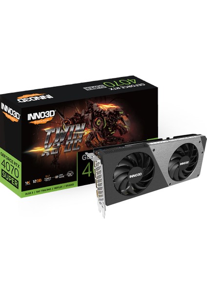 INNO3D Nvidia Geforce RTX4070 Super Twin X2 Oc 12GB 192BIT GDDR6X Ekran Kartı (N407S2-126XX-186162N)