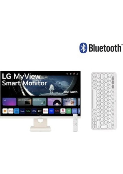 Lg Myview 27SR50F-W 27'' 60Hz  IPS Smart Monitör +  Logitech Pebble Keys 2 K380S Klavye